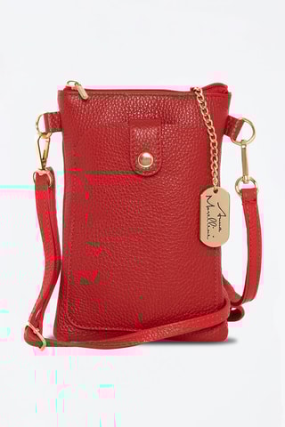 Sac bandoulière en cuir Erica - Rouge