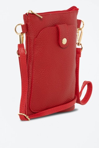 Sac bandoulière en cuir Erica - Rouge