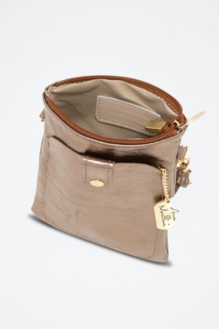 Sac bandoulière en cuir Erica - Argenté