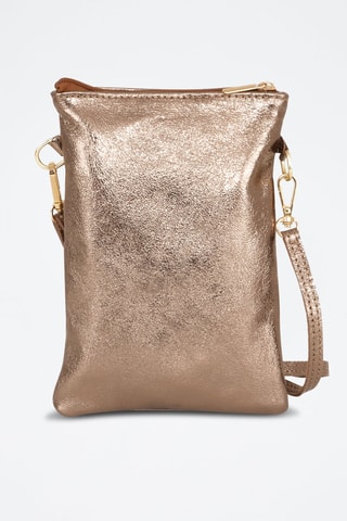 Sac bandoulière en cuir Erica - Argenté