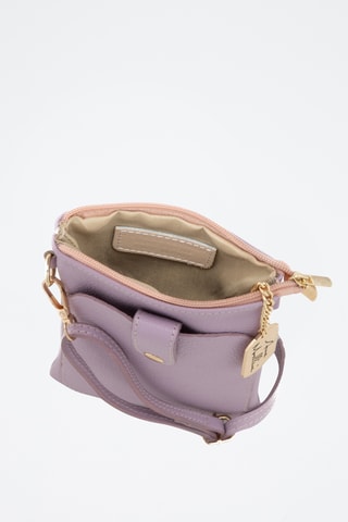 Sac bandoulière en cuir Erica - Rose