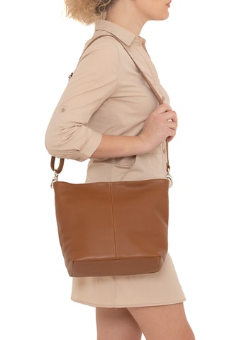 Sac bandoulière en cuir Trapani - Marron