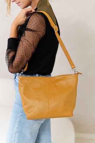 Sac bandoulière en cuir Trapani - Rose