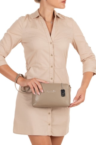 Sac bandoulière en cuir Idalia - Marron