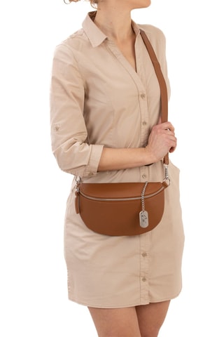 Sac banane en cuir Berenice - Marron