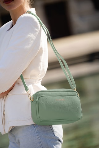 Sac bandoulière en cuir Tabita - Vert