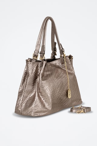 Sac à main en cuir Eloisa - Argenté