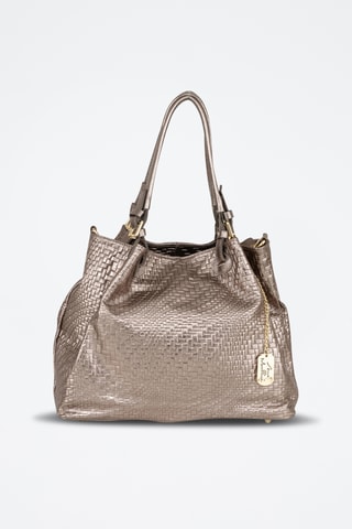 Sac à main en cuir Eloisa - Argenté