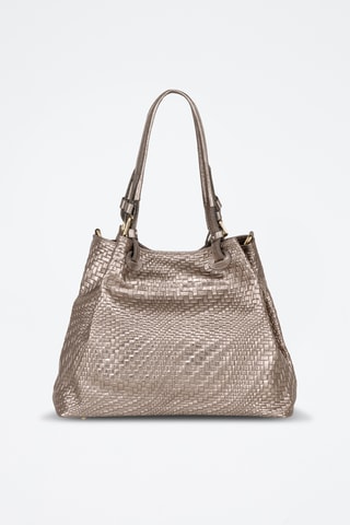 Sac à main en cuir Eloisa - Argenté