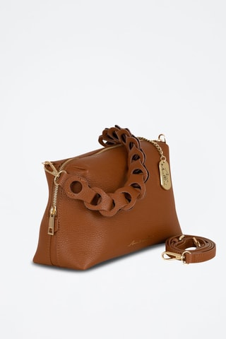 Sac bandoulière en cuir Gessica - Marron