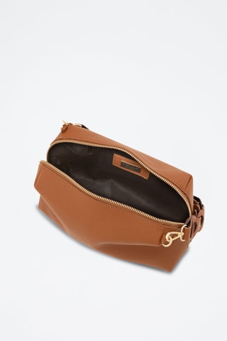 Sac bandoulière en cuir Gessica - Marron