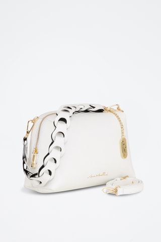 Sac bandoulière en cuir Gessica - Blanc