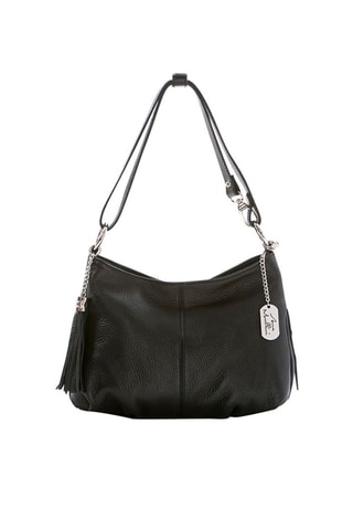 Sac porté-épaule en cuir Mia - Noir