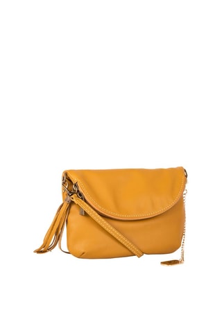 Sac bandoulière en cuir Alice - Jaune