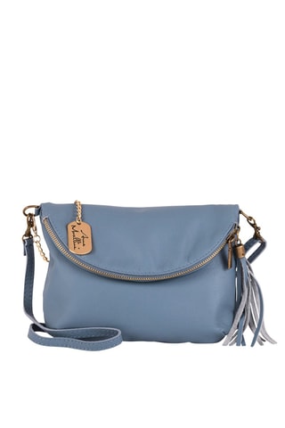 Sac bandoulière en cuir Alice - Bleu