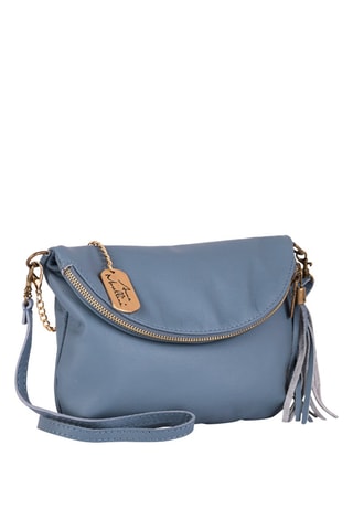 Sac bandoulière en cuir Alice - Bleu