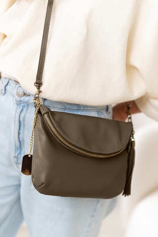 Sac bandoulière en cuir Alice - Vert