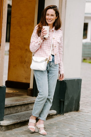 Sac bandoulière en cuir Alice - Blanc