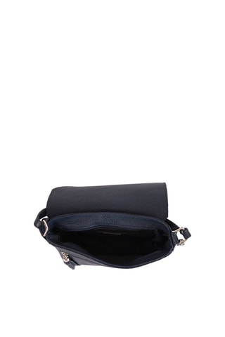 Sac bandoulière métallisé en cuir Lola - Bleu