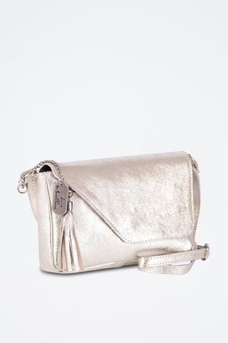Sac bandoulière métallisé en cuir Lola - Argenté