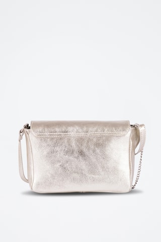 Sac bandoulière métallisé en cuir Lola - Argenté