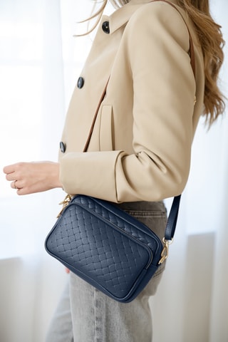 Sac bandoulière en cuir Colomba - Bleu