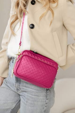 Sac bandoulière en cuir Colomba - Rose