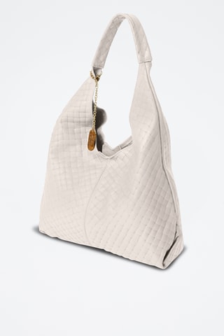 Cabas et sac bandoulière en cuir Nicolina - Beige