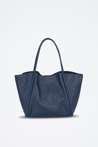 Cabas en cuir Magliana - Bleu