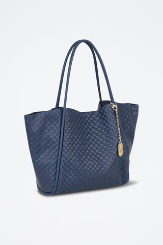 Cabas en cuir Magliana - Bleu