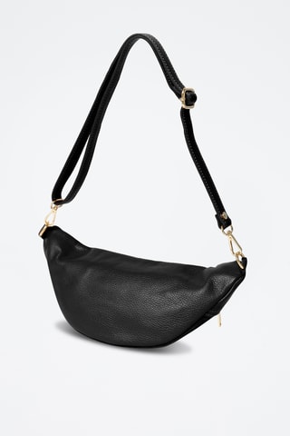 Sac banane en cuir Carola - Noir