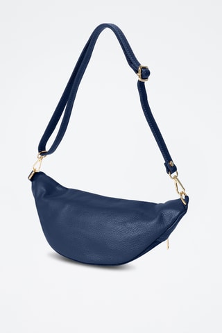 Sac banane en cuir Carola - Bleu