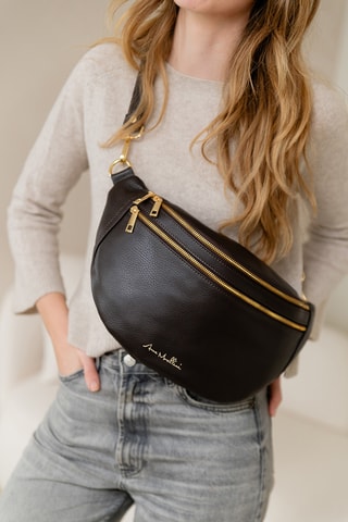 Sac bandoulière en cuir Lorenza - Marron