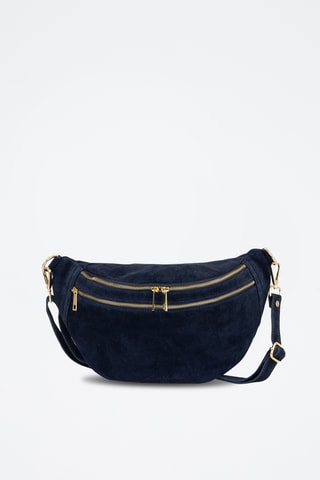Sac banane en nubuck Iolanda - Bleu