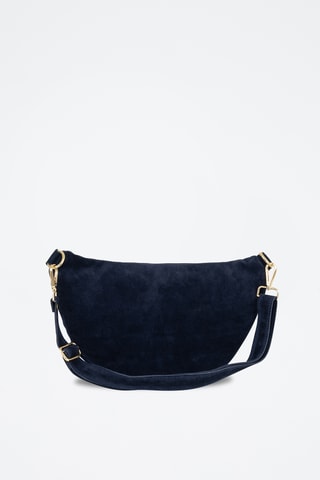 Sac banane en nubuck Iolanda - Bleu