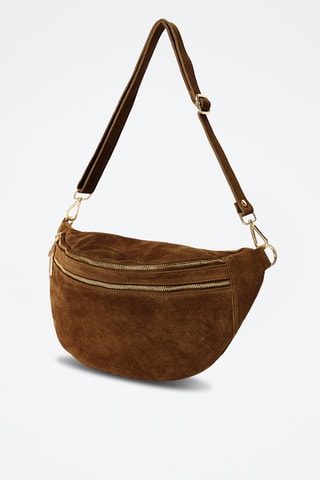Sac banane en nubuck Iolanda - Marron