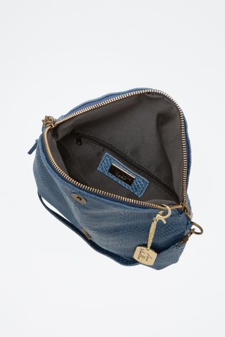 Sac bandoulière en cuir Lydia - Bleu