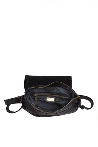 Sac bandoulière en cuir Luigia - Argenté, doré, noir et rouge
