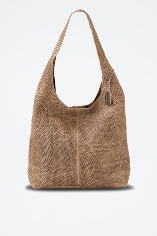 Sac porté épaule en cuir Palladia - Beige