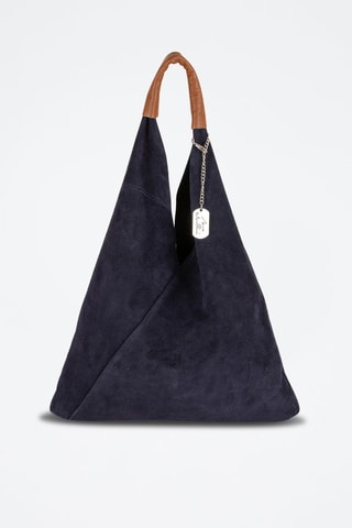 Cabas en cuir Eleonora - Bleu