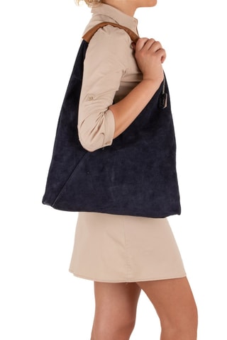 Cabas en cuir Eleonora - Bleu