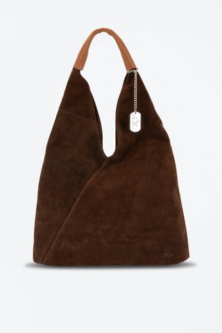 Cabas en cuir Eleonora - Argenté et marron