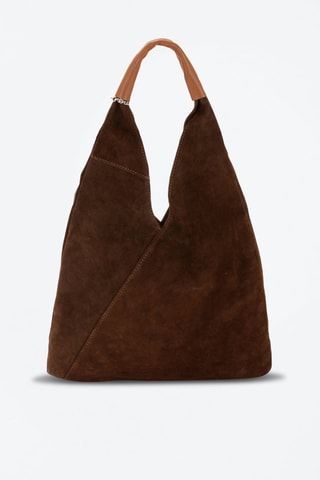 Cabas en cuir Eleonora - Argenté et marron