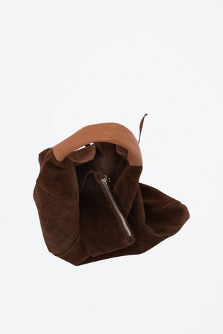 Cabas en cuir Eleonora - Argenté et marron