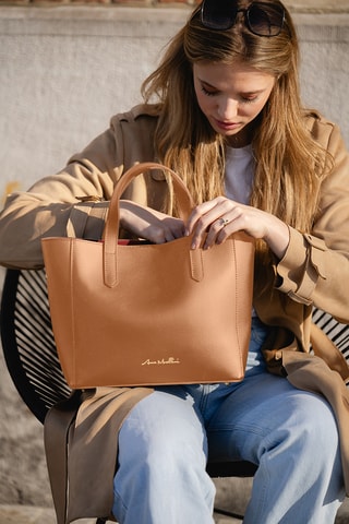 Sac à main en cuir Battista - Marron