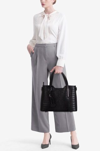 Sac à main en cuir Acco - Noir