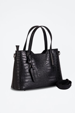 Sac à main en cuir Acco - Noir