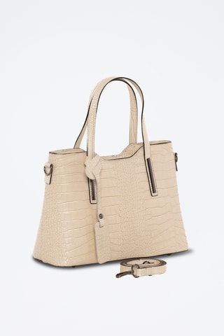 Sac à main en cuir Acco - Beige