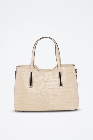 Sac à main en cuir Acco - Beige