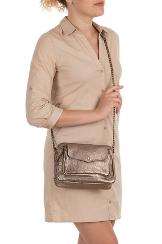 Sac bandoulière en cuir Agnesina - Marron